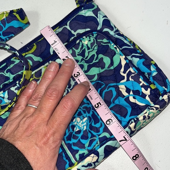 Vera Bradley Blue and Green Floral Crossbody Bag - Picture 9 of 10